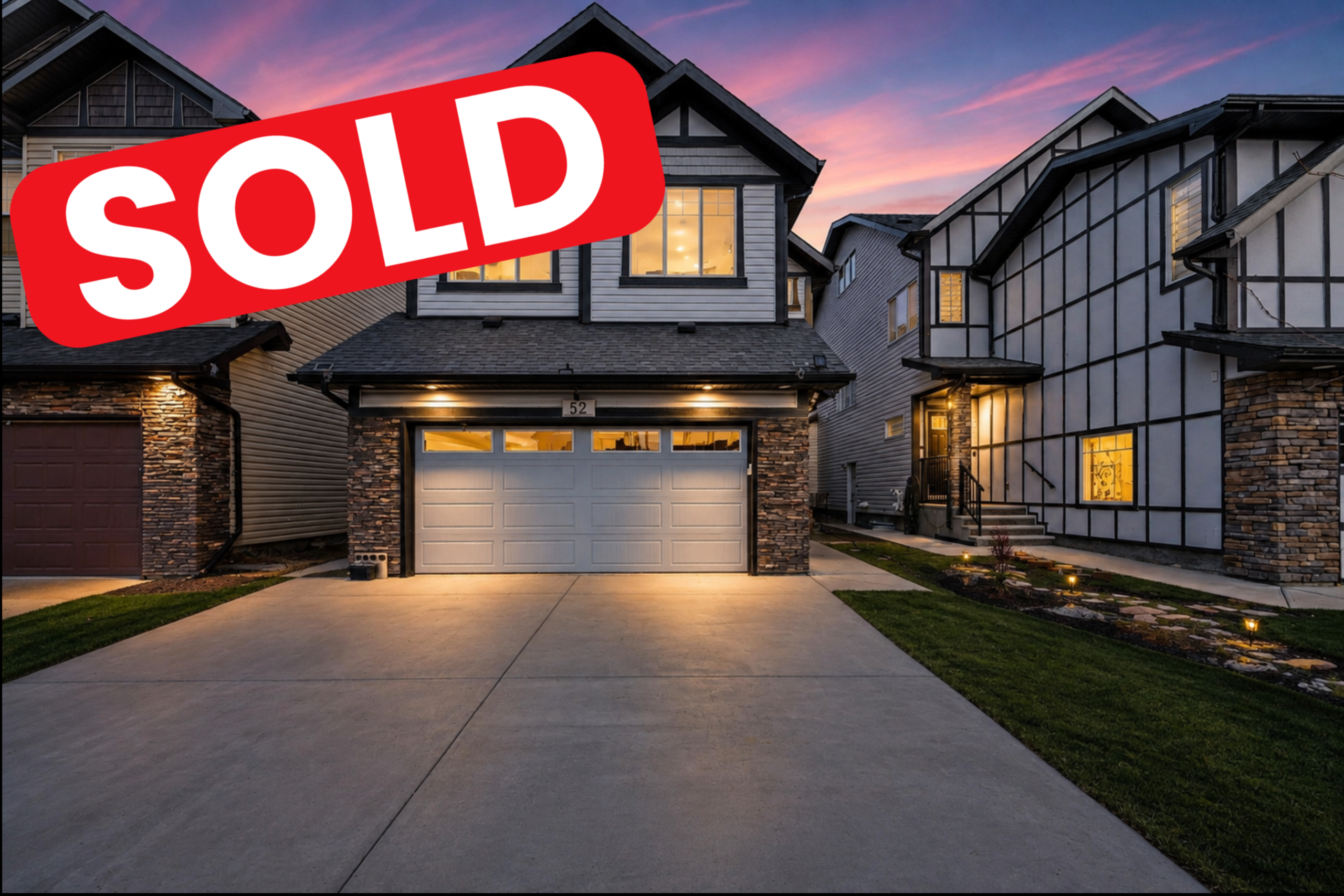 Sold home at 52 Skyview Point Terrace NE – exterior front photo of recently sold property by Calvin Quach, 2% Realty.